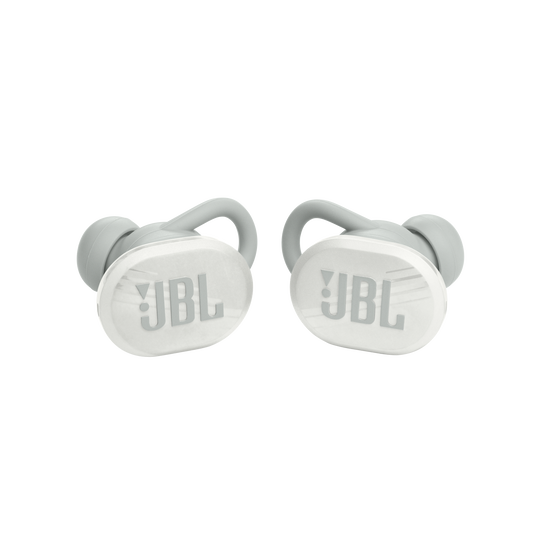 JBL Endurance Race TWS - White - Waterproof true wireless active sport earbuds - Front
